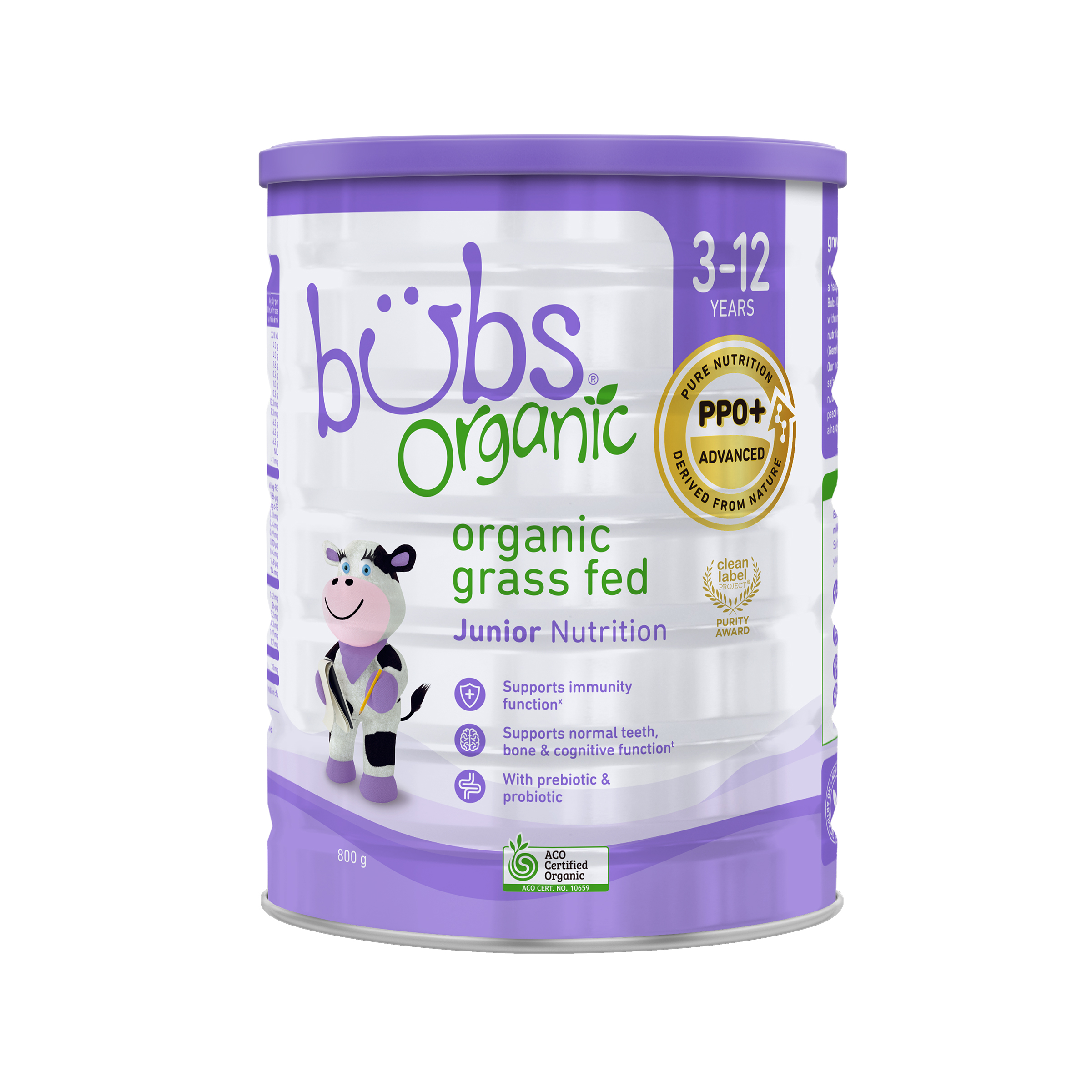 Bubs Organic Grass Fed Junior Nutrition 800g