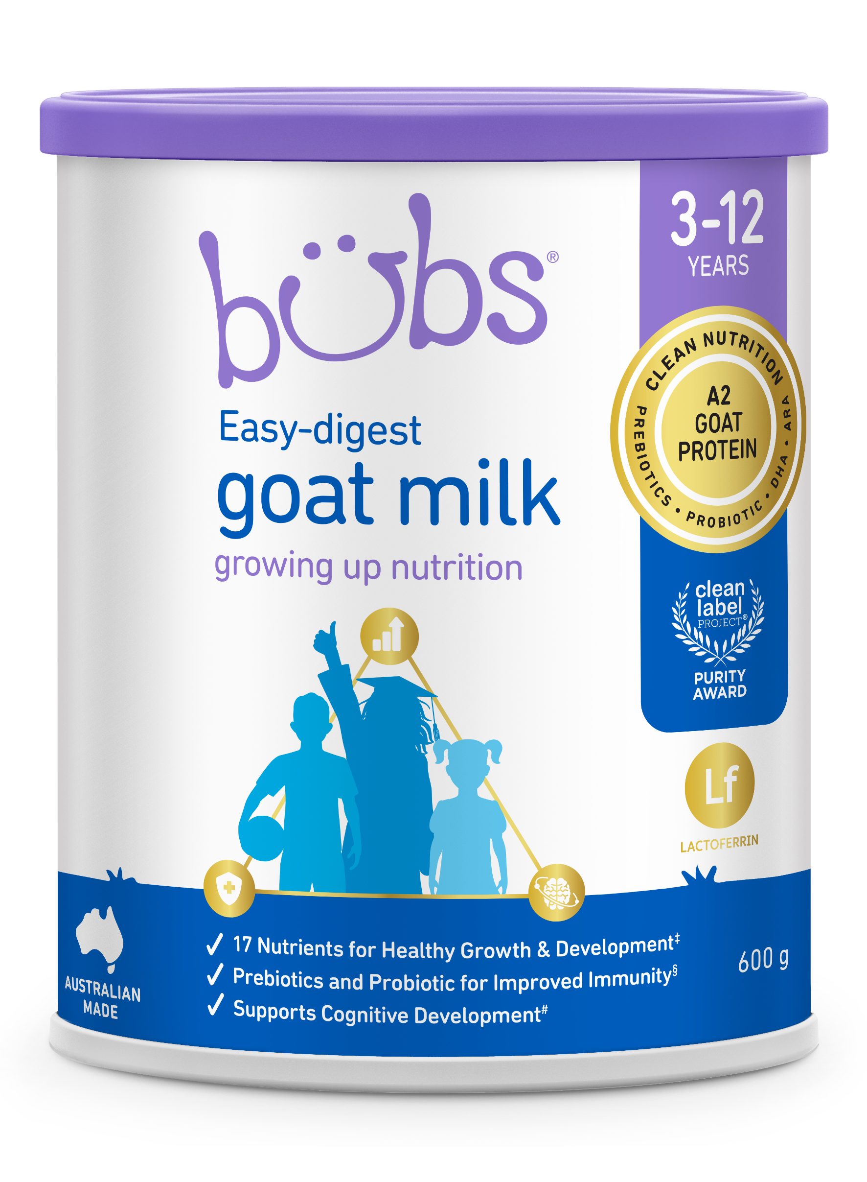 Bubs Easy-digest Goat milk Growing Up Nutrition 600g