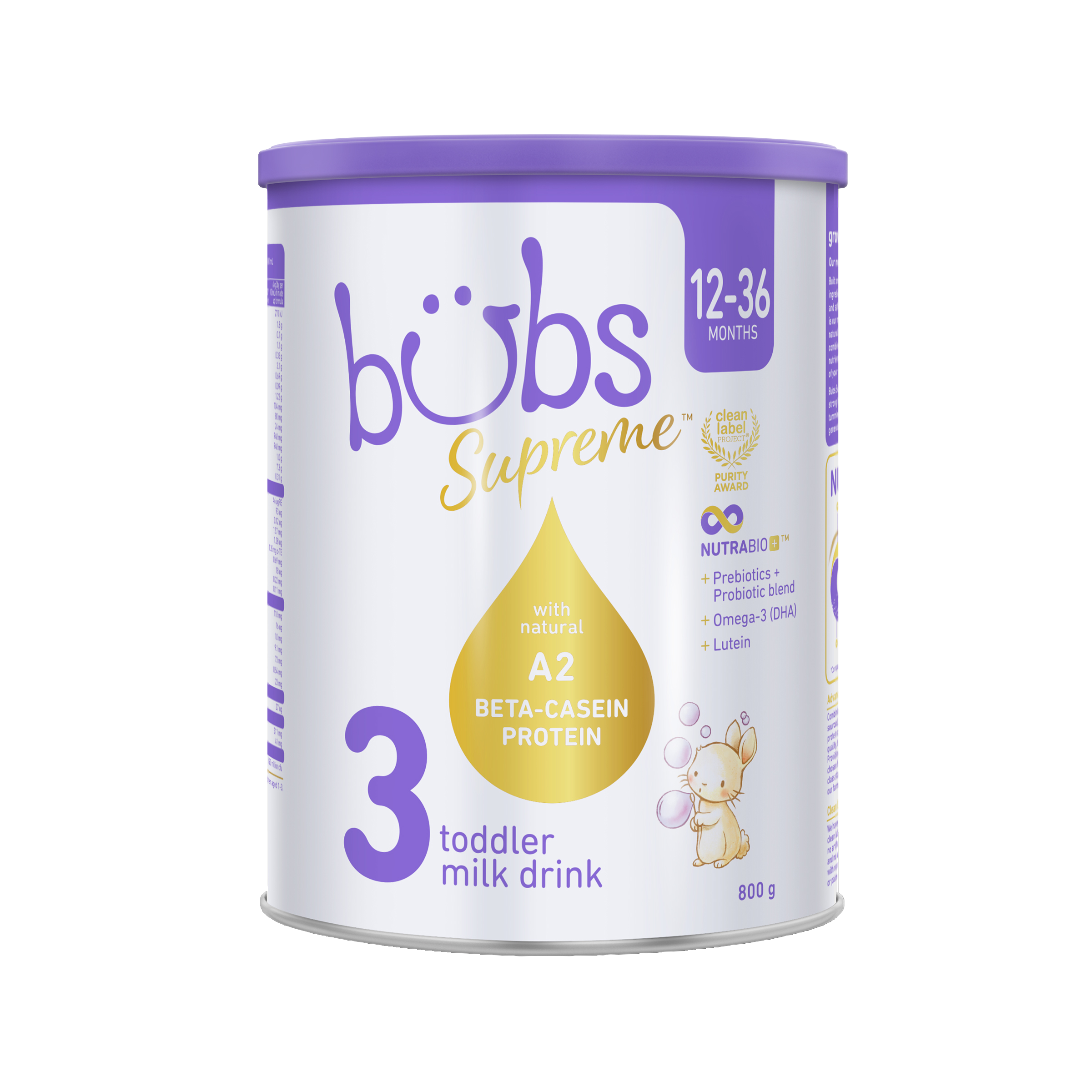 Bubs Supreme Toddler Milk Drink 3 800g
