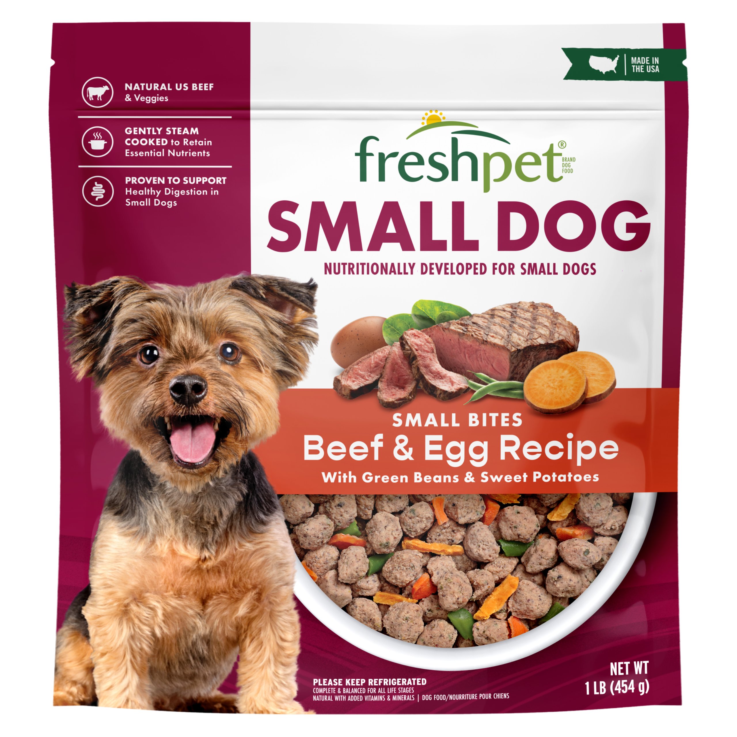 FRESHPET SELECT SMALL DOG ROASTED MEALS BEEF RECIPE 1 LB
