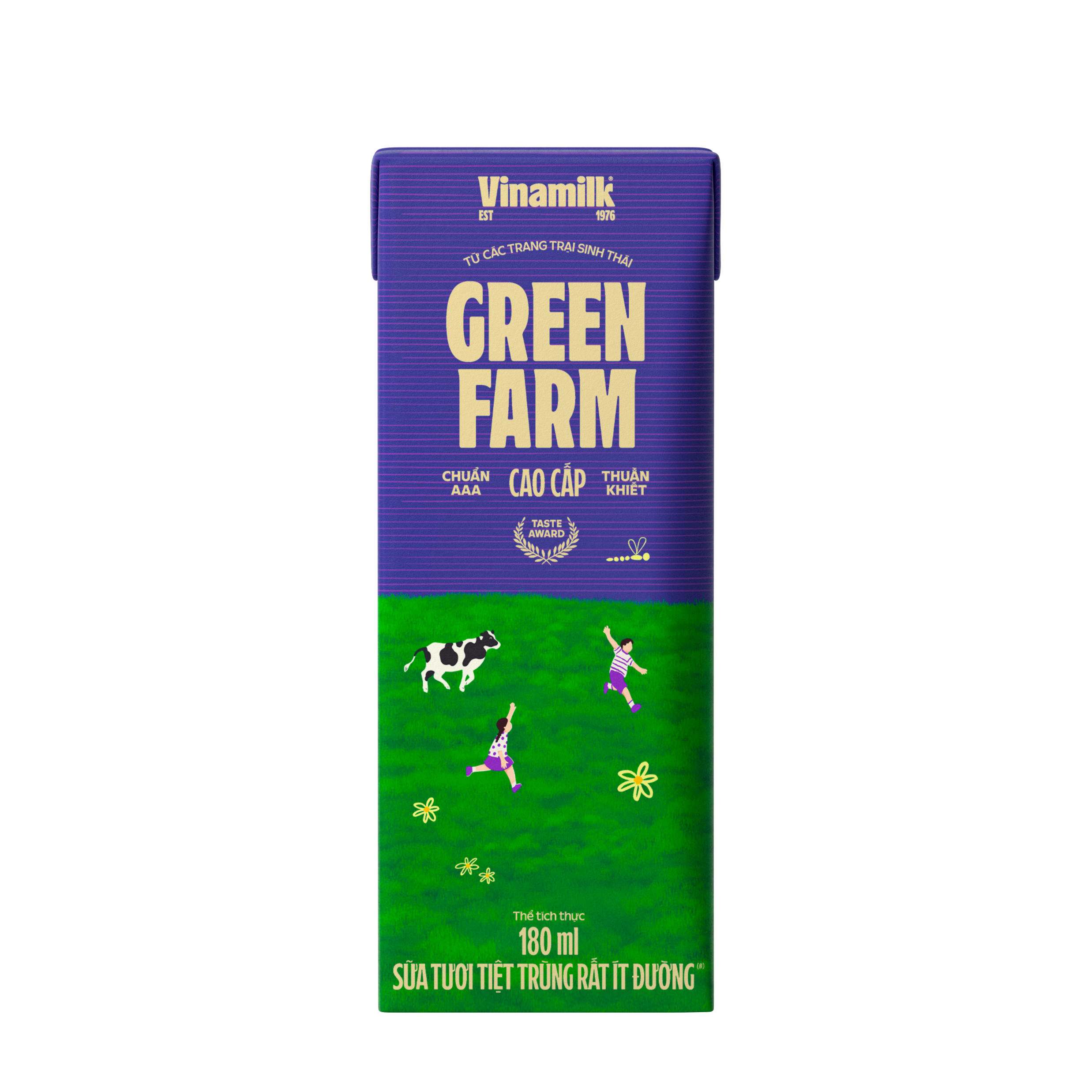 Vinamilk Green Farm – UHT Fresh Milk – Less Sugar